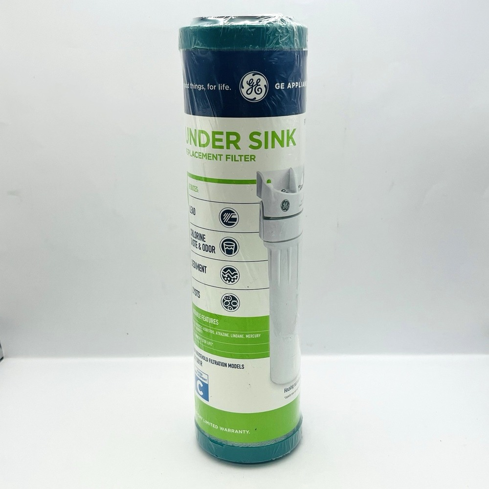 GE FXUVC Under Sink Replacement Water Filter for GX1S01R Lead & Cyst Reduction